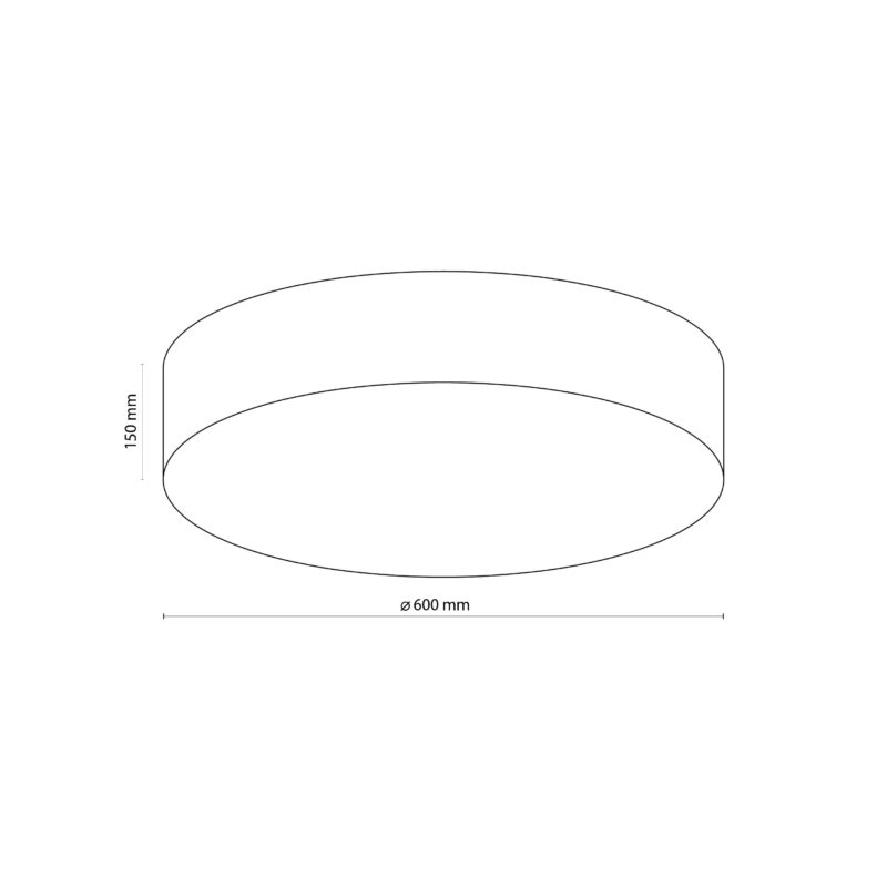 Lampa Sufitowa TK Lighting Rondo Linen 600 x4 - obrazek 3
