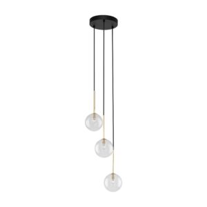 Lampa Wisząca TK Lighting Nilos Black/Gold x3