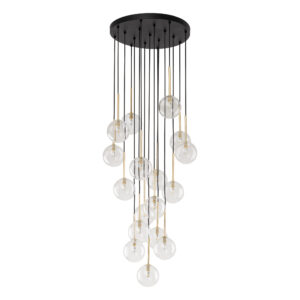 Lampa Wisząca TK Lighting Nilos Black Gold 17 x17