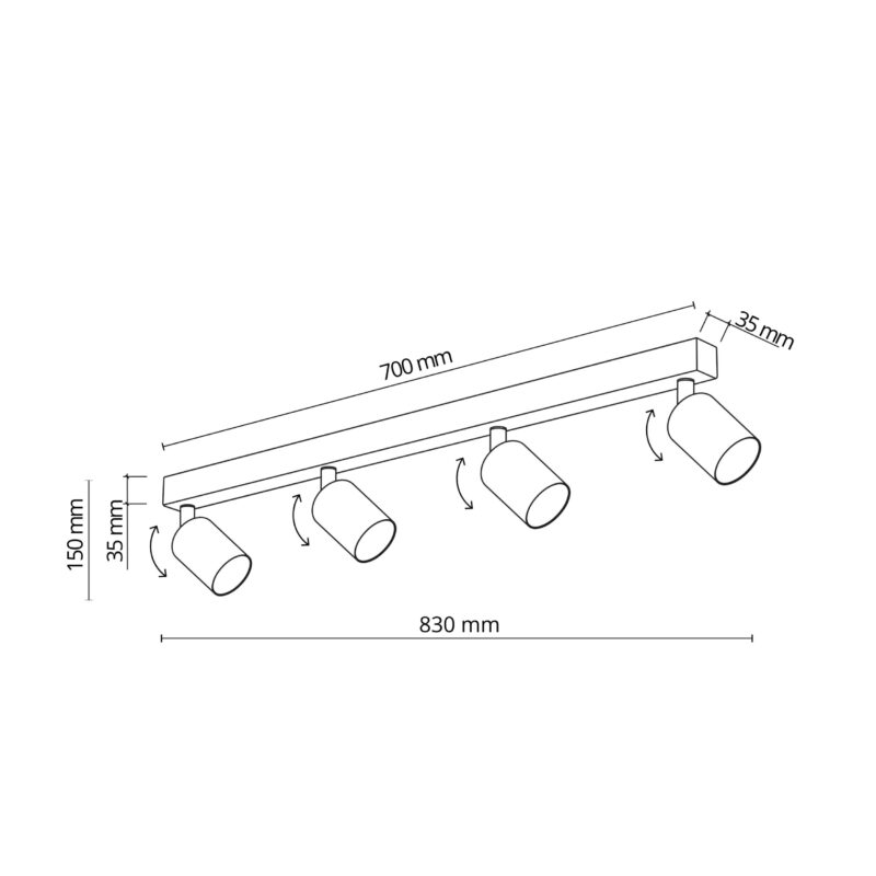 Spot TK Lighting Top Gold x4 - obrazek 6