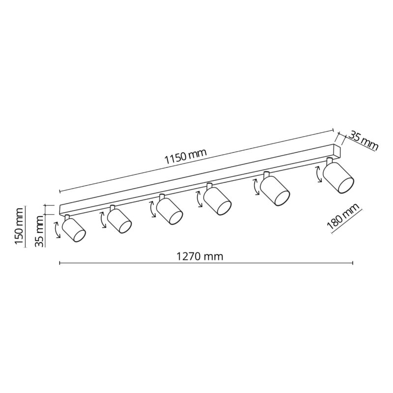 Spot TK Lighting Top Gold x6 - obrazek 5