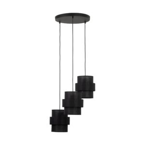 Lampa Wisząca TK Lighting Calisto Black Koło x3