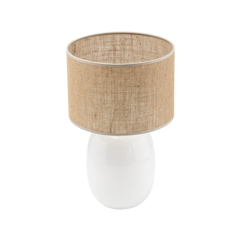 Lampka Nocna TK Lighting Melody White Juta x1 - obrazek 4