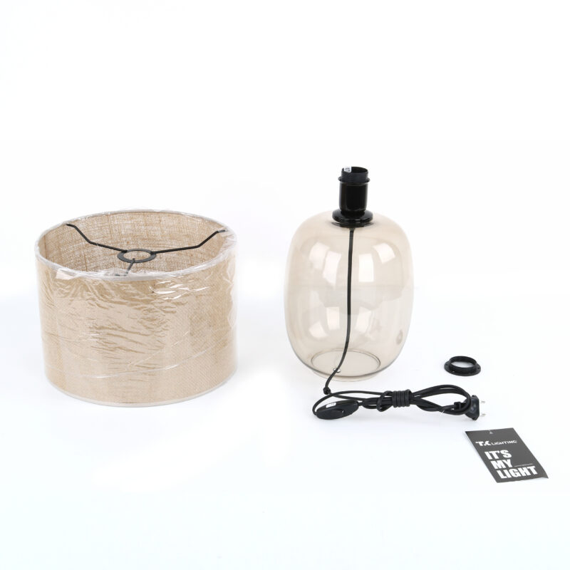 Lampka Nocna TK Lighting Melody Topaz Juta x1 - obrazek 11