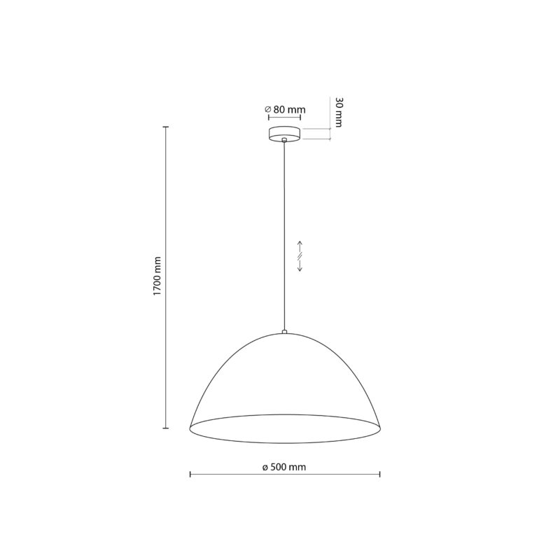 Lampa Wisząca TK Lighting Faro White 500 x1 - obrazek 4