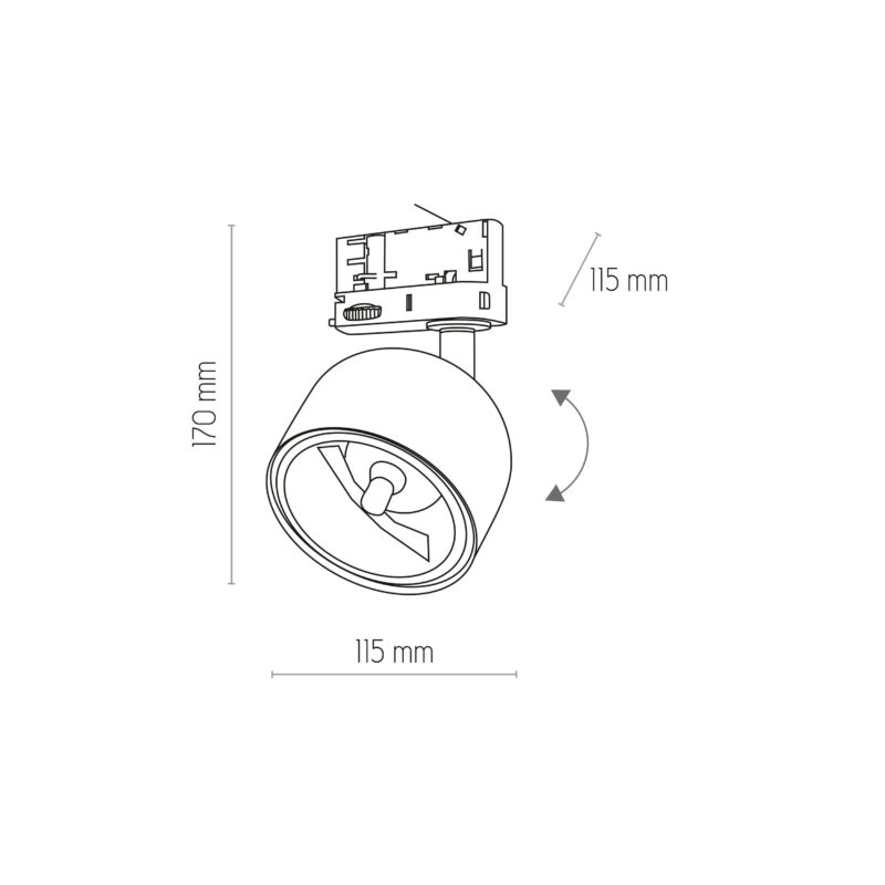 System szynowy TK Lighting Tracer 3-fazowy Altea Black GU10 ES111 x1 - obrazek 3