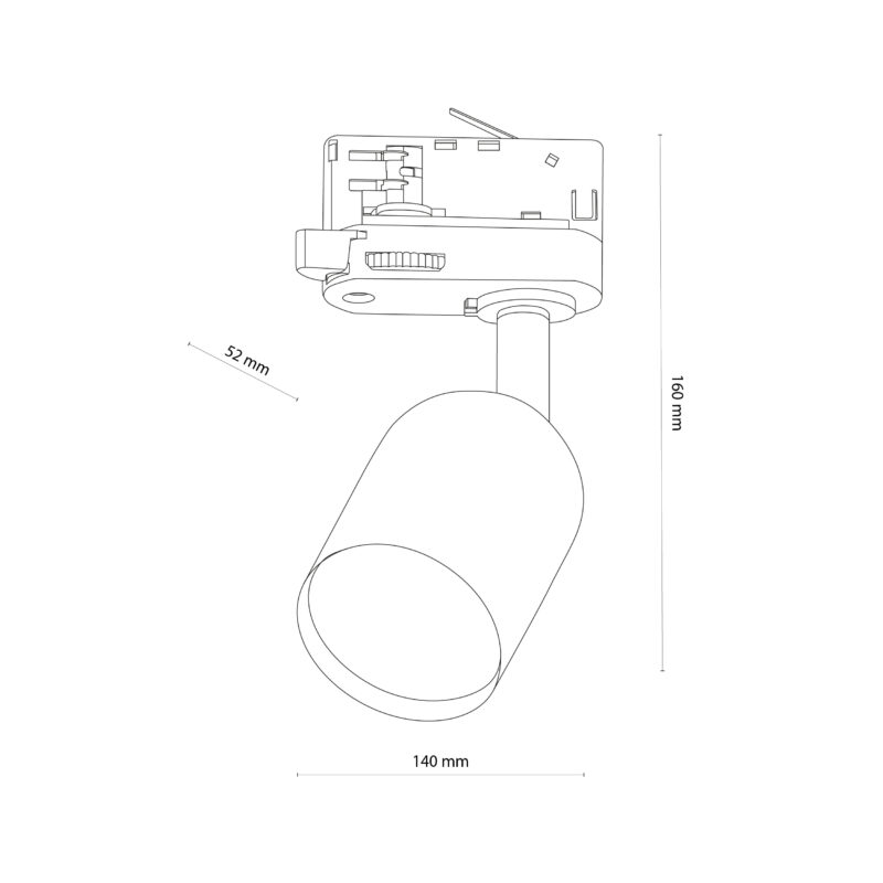 System szynowy TK Lighting Tracer 3-fazowy White GU10 x1 - obrazek 3
