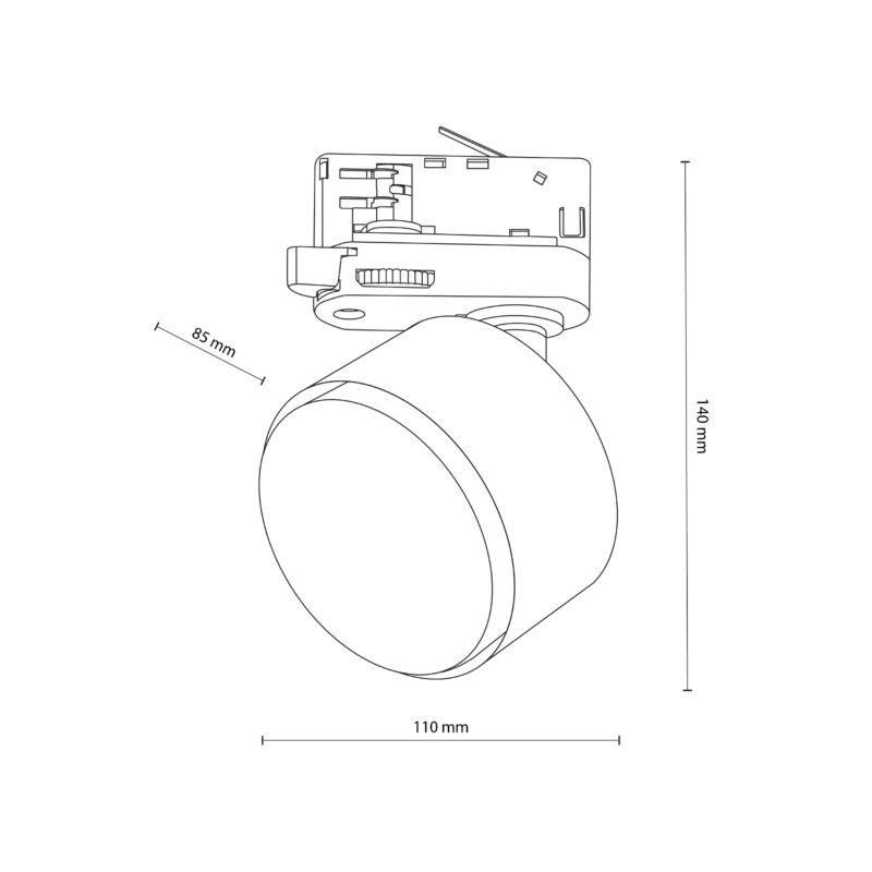 System szynowy TK Lighting Tracer 3-fazowy Black GX53 x1 - obrazek 3