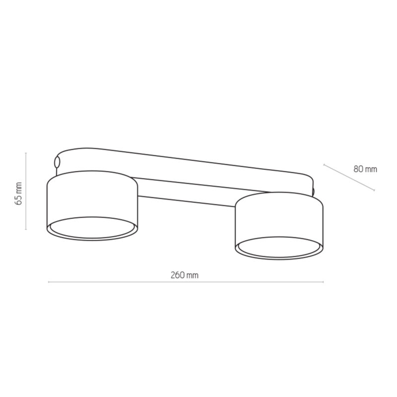 Lampa Sufitowa TK Lighting Space Black/gold x2 - obrazek 3