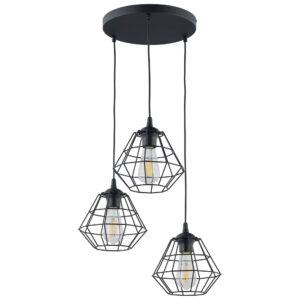 Lampa Wisząca TK Lighting Diamond New Black x3
