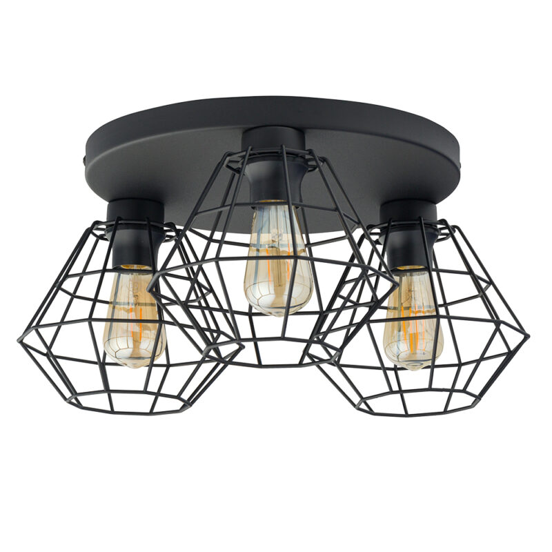 Lampa Sufitowa TK Lighting Diamond New Black x3