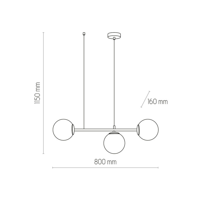 Lampa Wisząca TK Lighting Celeste x3 - obrazek 4