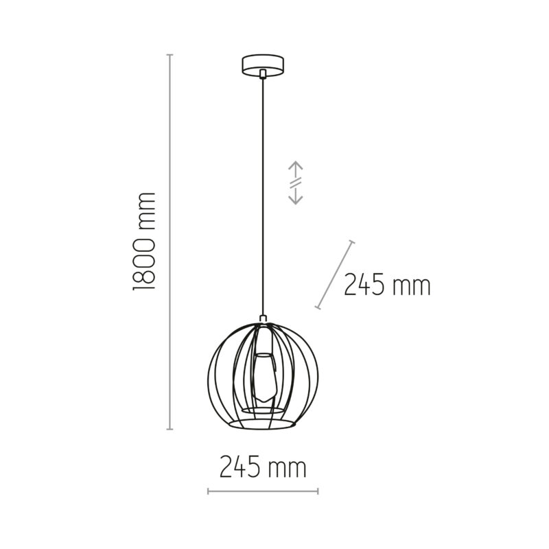 Lampa Wisząca TK Lighting Jaula x1 - obrazek 4