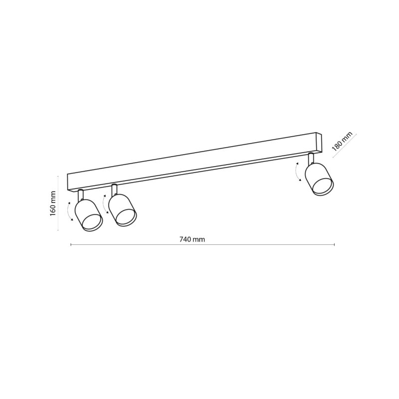 Lampa Sufitowa TK Lighting Top White x3 - obrazek 5