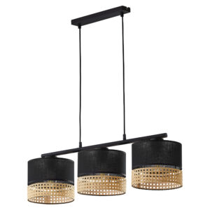 Lampa Wisząca TK Lighting Paglia Black x3