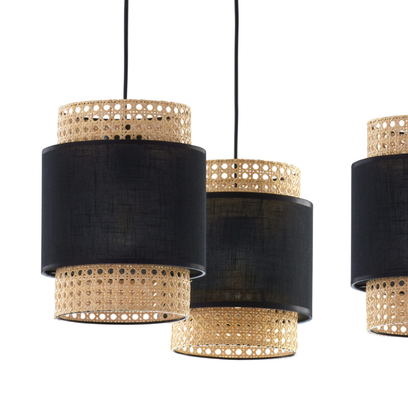 Lampa Wisząca TK Lighting Boho Black x3 - obrazek 5