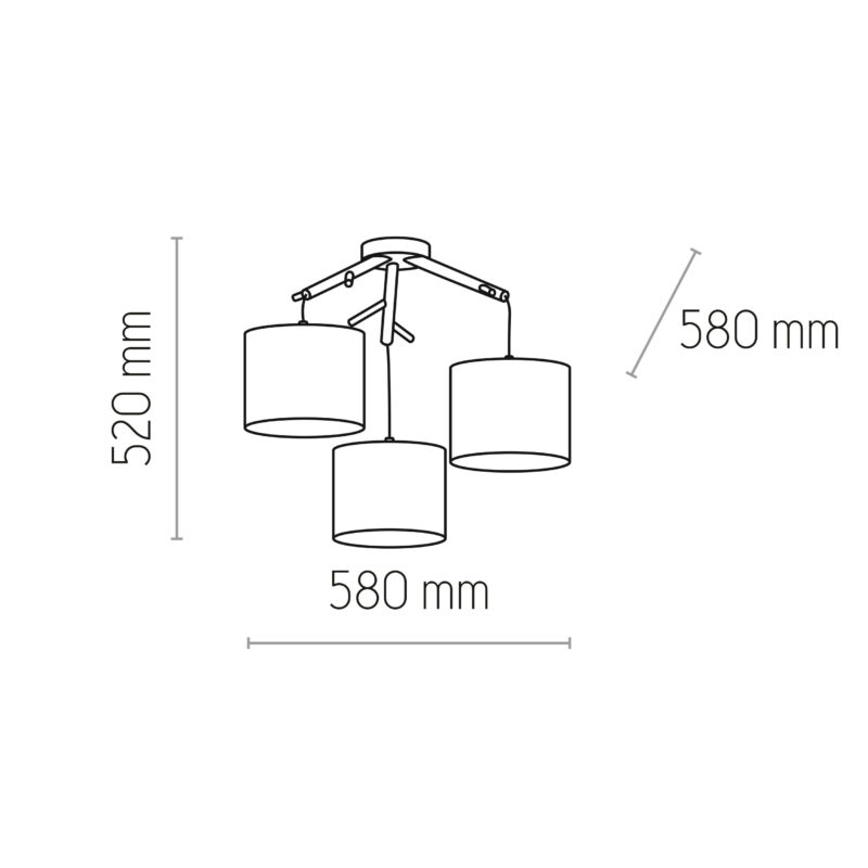 Lampa Wisząca TK Lighting Albero White x3 - obrazek 4