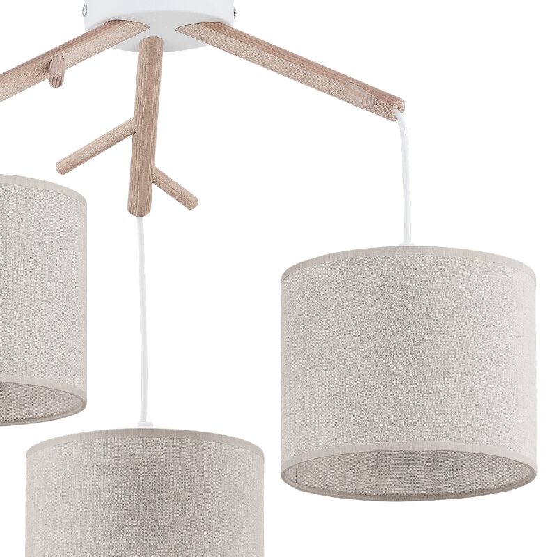 Lampa Wisząca TK Lighting Albero Linen x3 - obrazek 3