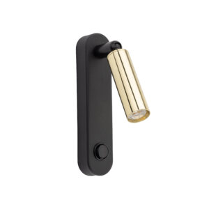 Kinkiet TK Lighting Enzo Long Black Gold x1