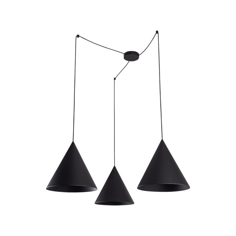 Lampa Wisząca TK Lighting Cono Black L x3 - obrazek 3
