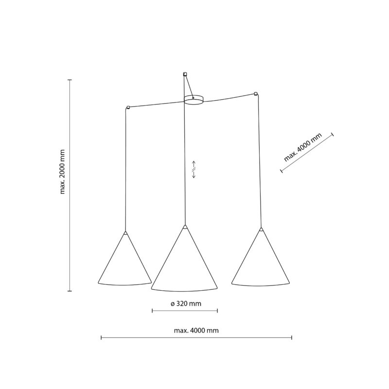 Lampa Wisząca TK Lighting Cono Black L x3 - obrazek 5