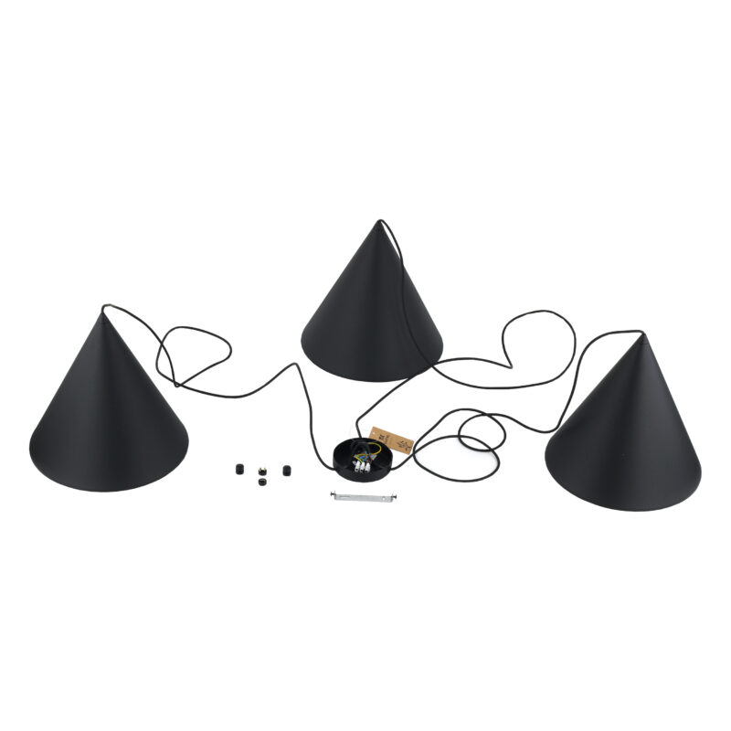 Lampa Wisząca TK Lighting Cono Black L x3 - obrazek 7