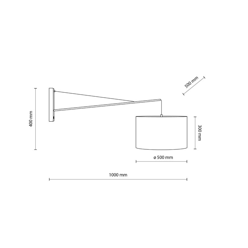 Kinkiet TK Lighting Glorii Black x1 - obrazek 6