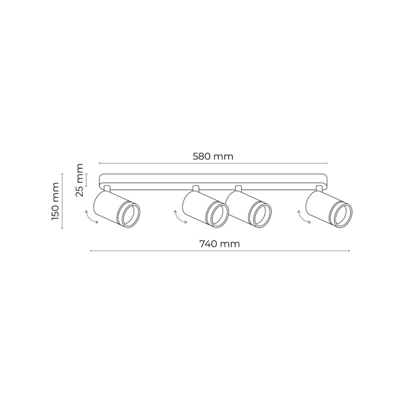 Spot TK Lighting Jet White x4 - obrazek 13