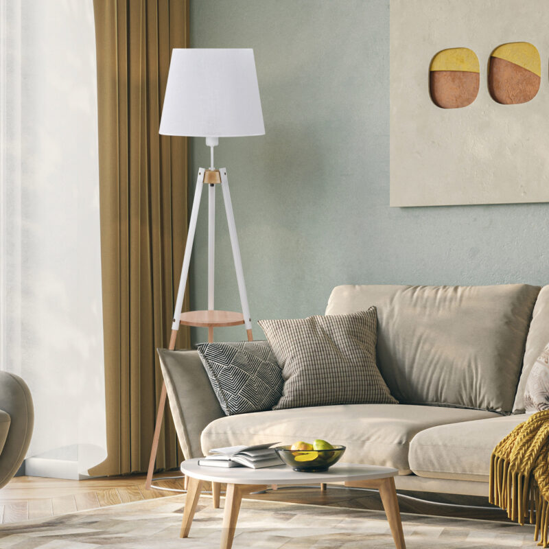 Lampa Podłogowa TK Lighting Vaio White x1 - obrazek 3
