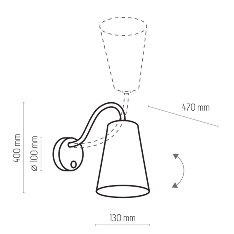Kinkiet TK Lighting Wire Gold x1 - obrazek 3