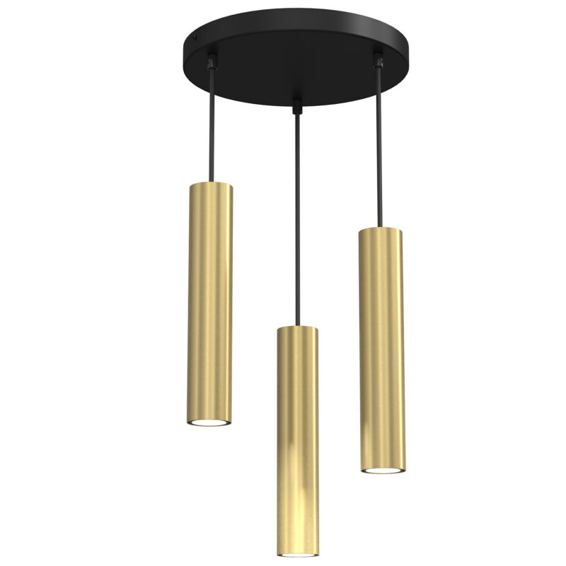 Żyrandol Luminex Plate Dia 300 Raito Brushed Brass x3