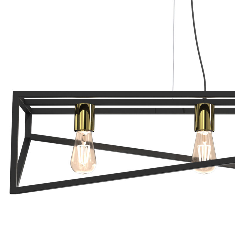 Żyrandol Luminex Gote Black/gold x4 - obrazek 3