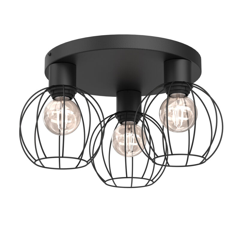 Plafon Luminex Laps, Plate Dia 300mm, Wire Shade Round x1