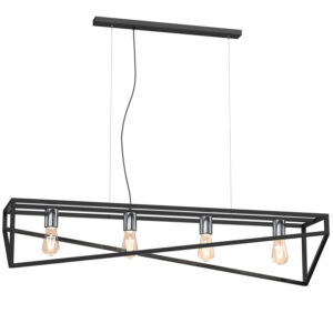 Żyrandol Luminex Gote Black/chrome x4