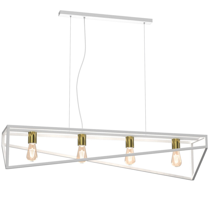 Żyrandol Luminex Gote White/gold x4