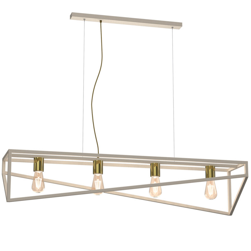 Żyrandol Luminex Gote Beige/gold x4