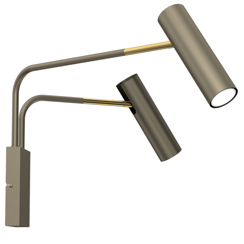 Kinkiet Luminex Axion Titanium Gold/gold x2