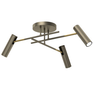 Plafon Luminex Prosty Axion Titanium Gold/gold x3