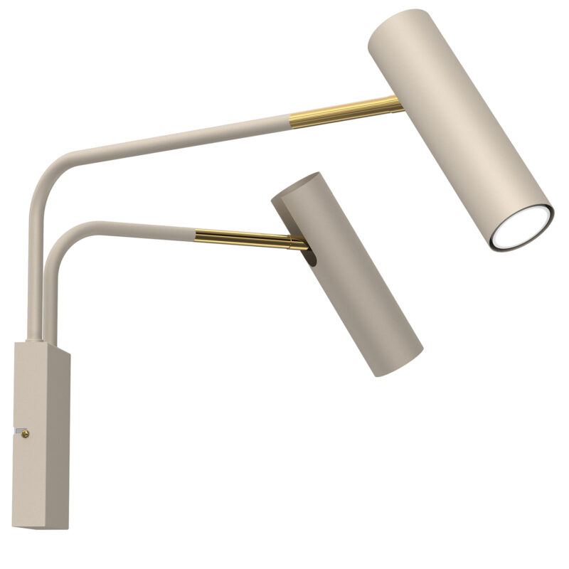 Kinkiet Luminex Axion Beige/gold x2