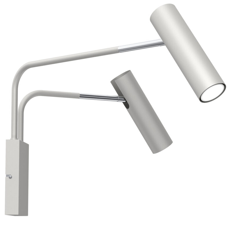 Kinkiet Luminex Axion Grey/chrome x2