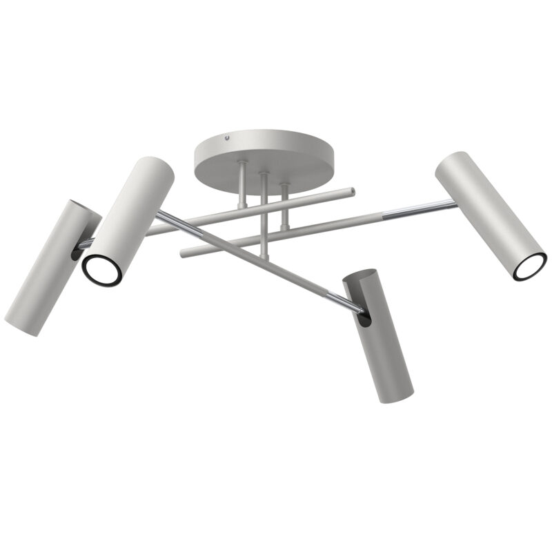 Plafon Luminex Prosty Axion Grey/chrome x4