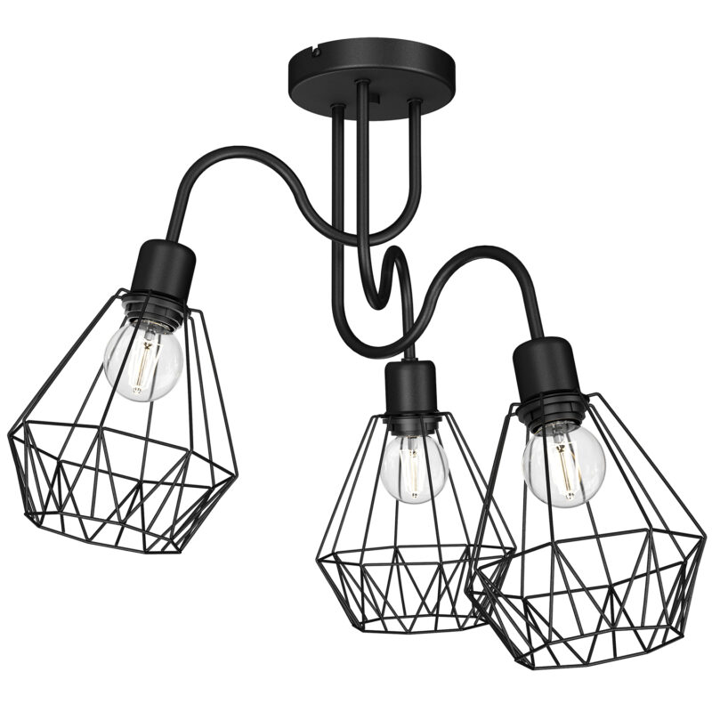 Plafon Luminex Bergen czarny x3