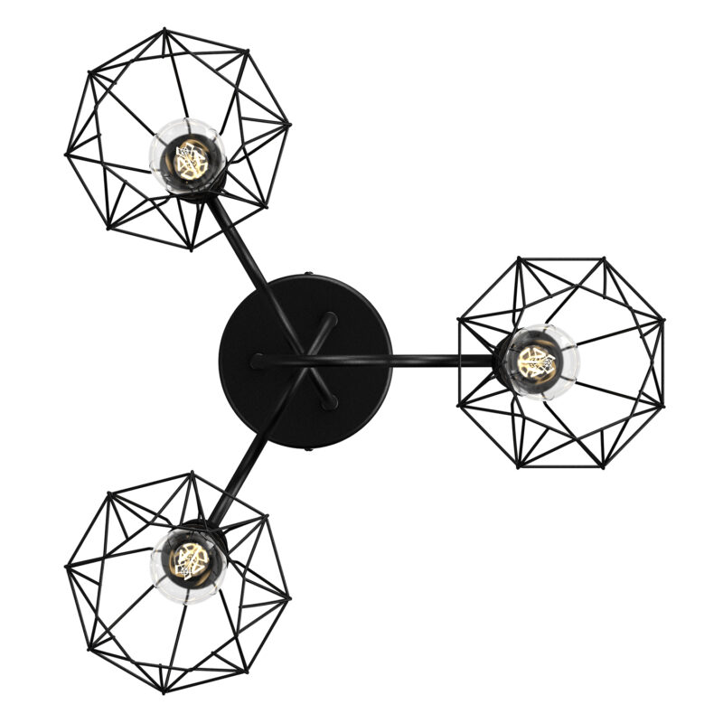 Plafon Luminex Bergen czarny x3 - obrazek 3
