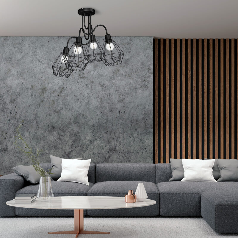Plafon Luminex Bergen czarny x4 - obrazek 4