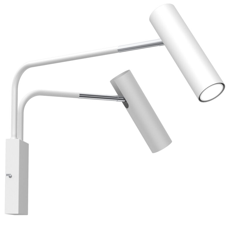 Kinkiet Luminex Axion White/chrome x2