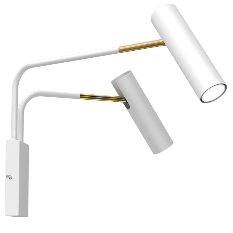 Kinkiet Luminex Axion White/gold x2