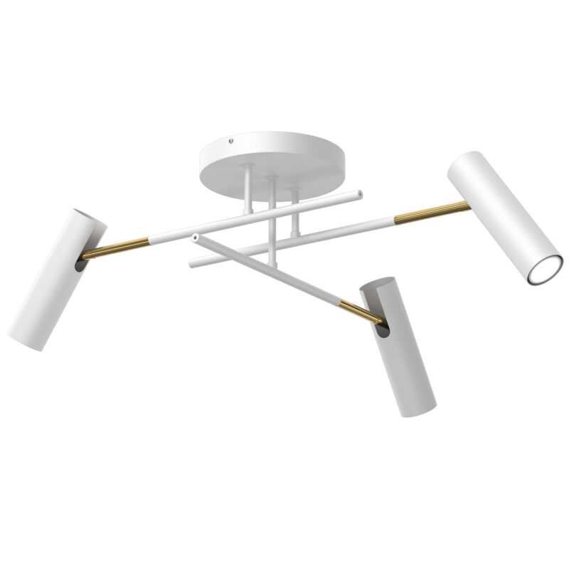 Plafon Luminex Prosty Axion White/gold x3