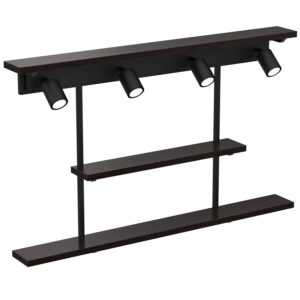 Kinkiet Luminex /półka 3x Shelf Black/black Wood x4