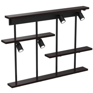 Kinkiet Luminex /półka 4x Shelf Black/black Wood x4