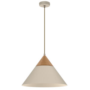 Żyrandol Luminex Single Beige/natural Wood x1